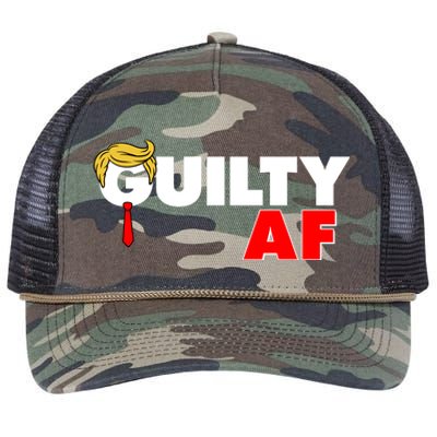 Guilty Af Trump Retro Rope Trucker Hat Cap