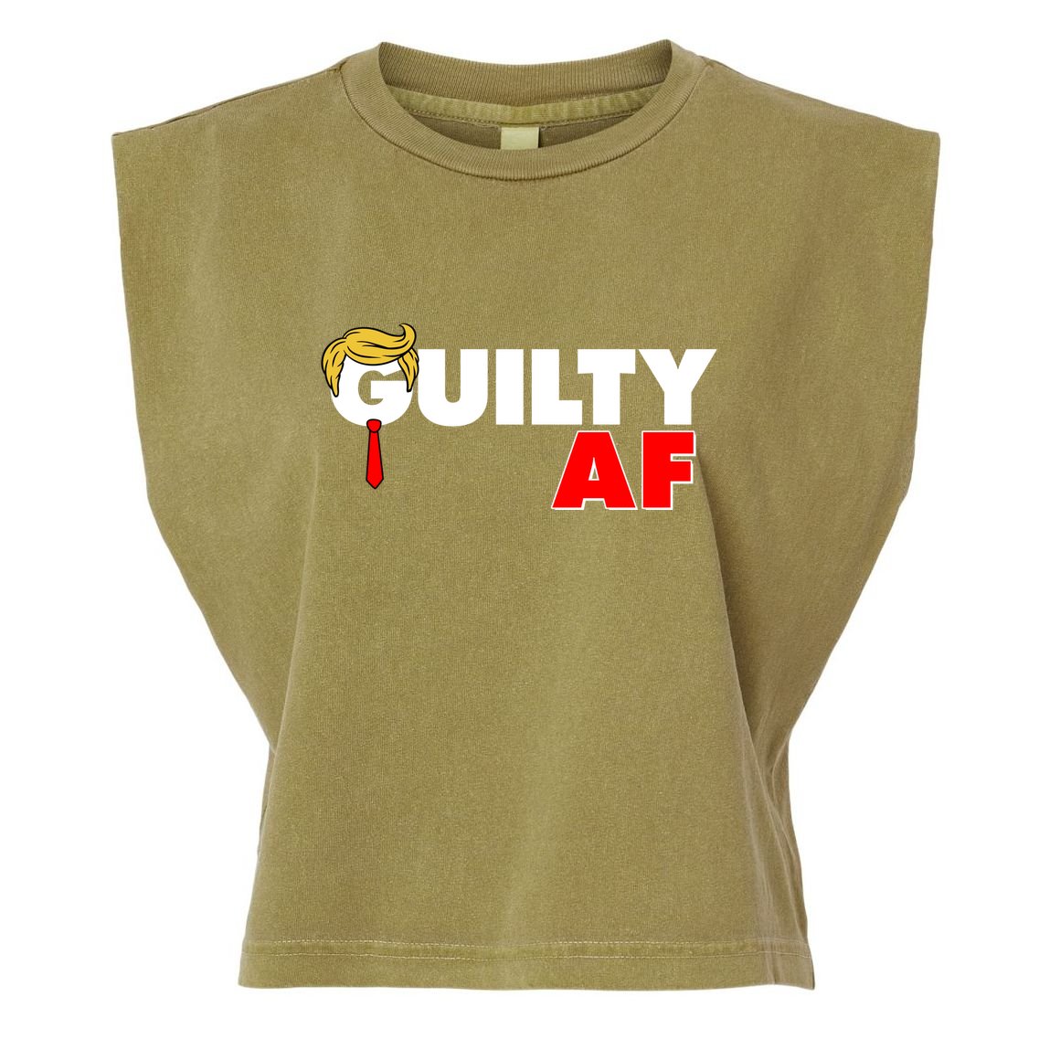 Guilty Af Trump Garment-Dyed Women's Muscle Tee