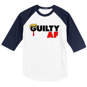 Guilty Af Trump Baseball Sleeve Shirt