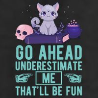 Go Ahead Underestimate Me That'll Be Fun Witch Cat Lover Meaningful Gift Cool Comfort Performance Bucket Hat