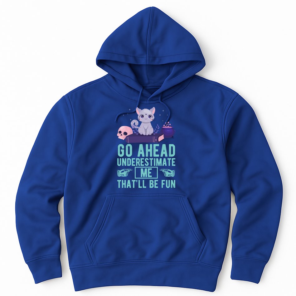 Go Ahead Underestimate Me That'll Be Fun Witch Cat Lover Meaningful Gift Hoodie