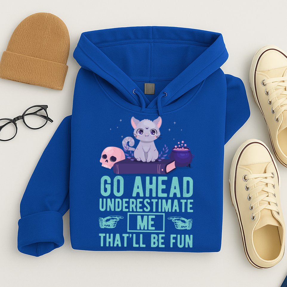 Go Ahead Underestimate Me That'll Be Fun Witch Cat Lover Meaningful Gift Hoodie