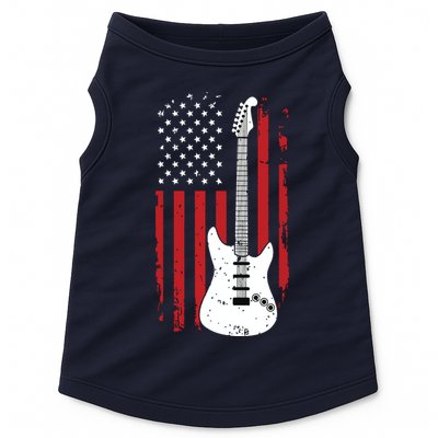 Guitar American US Flag Music Player Electric Guitarist Gift Doggie Tank