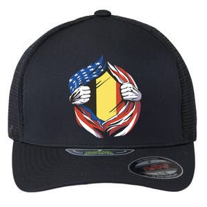 Germany And United States Flag Flexfit Unipanel Trucker Cap