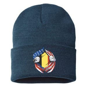 Germany And United States Flag Sustainable Knit Beanie