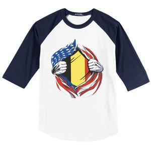 Germany And United States Flag Baseball Sleeve Shirt