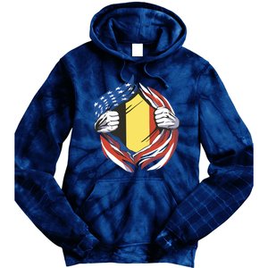 Germany And United States Flag Tie Dye Hoodie