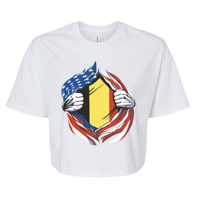 Germany And United States Flag Bella+Canvas Jersey Crop Tee