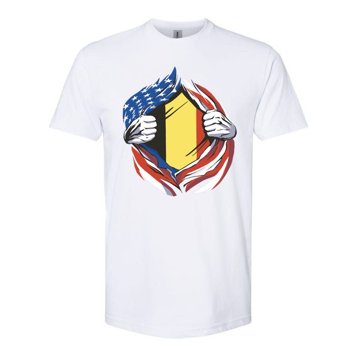 Germany And United States Flag Softstyle CVC T-Shirt