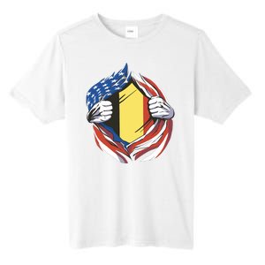 Germany And United States Flag Tall Fusion ChromaSoft Performance T-Shirt