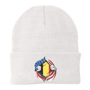 Germany And United States Flag Knit Cap Winter Beanie