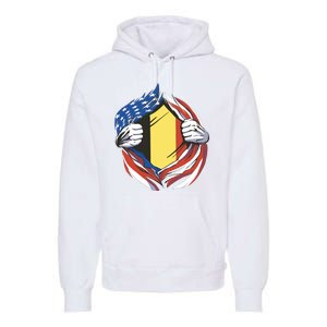 Germany And United States Flag Premium Hoodie