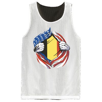 Germany And United States Flag Mesh Reversible Basketball Jersey Tank