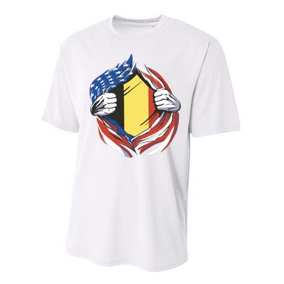 Germany And United States Flag Performance Sprint T-Shirt