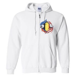 Germany And United States Flag Full Zip Hoodie