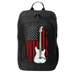 Guitar American US Flag Music Player Electric Guitarist Gift City Backpack