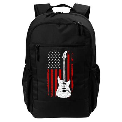 Guitar American US Flag Music Player Electric Guitarist Gift Backpack