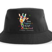 giraffe Accept Understand Love Autism Awareness Sustainable Bucket Hat