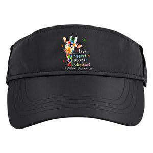 giraffe Accept Understand Love Autism Awareness Adult Drive Performance Visor