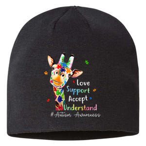 giraffe Accept Understand Love Autism Awareness Sustainable Beanie