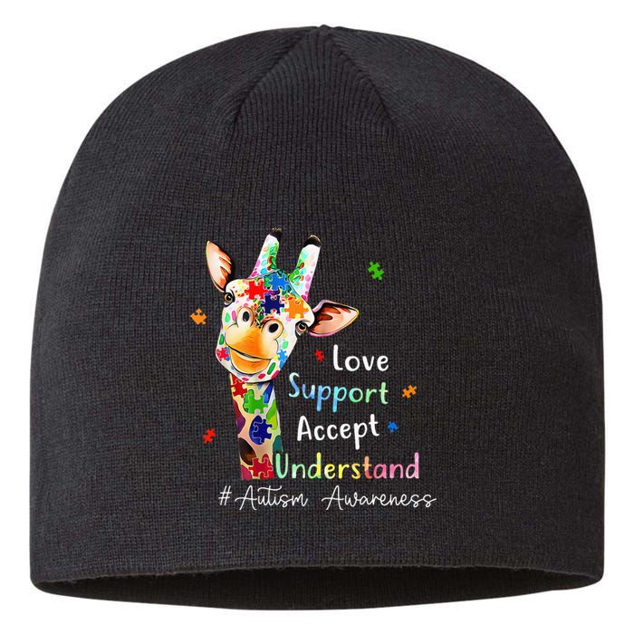 giraffe Accept Understand Love Autism Awareness Sustainable Beanie