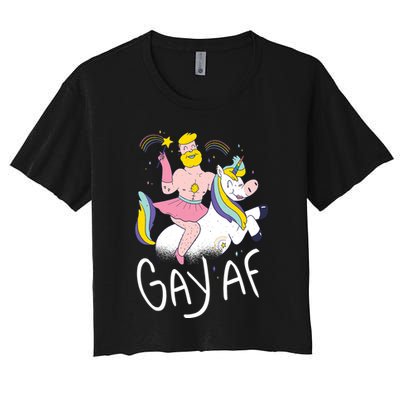 Gay AF Unicorn Crop Top