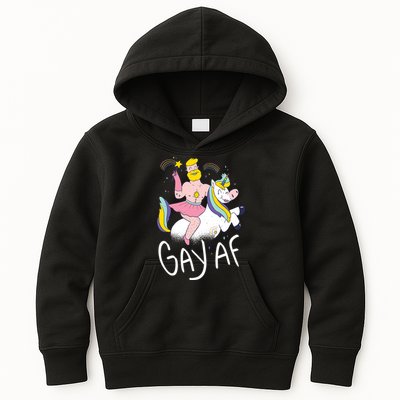 Gay AF Unicorn Kids Hoodie