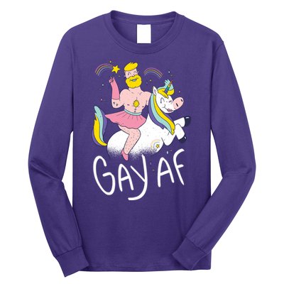 Gay AF Unicorn Long Sleeve Shirt