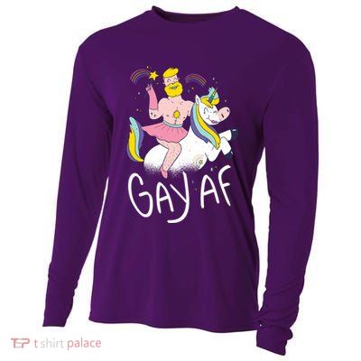 Gay AF Unicorn Cooling Performance Long Sleeve Crew