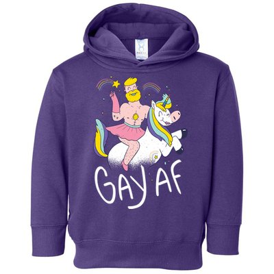 Gay AF Unicorn Toddler Hoodie