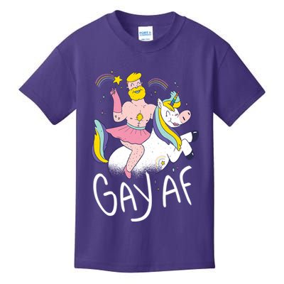 Gay AF Unicorn Kids T-Shirt