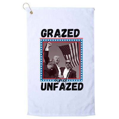 Grazed And Unfazed Trump 2024 Platinum Collection Golf Towel