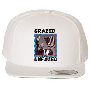 Grazed And Unfazed Trump 2024 Wool Snapback Cap