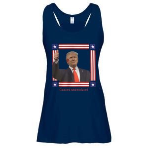 Grazed And Unfazed Trump Shot Ladies Essential Flowy Tank