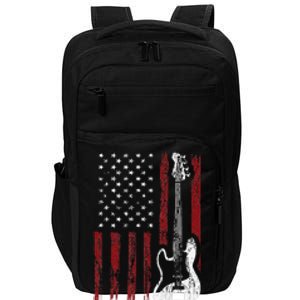 Guitar American US Flag Music Player Electric Guitarist Impact Tech Backpack