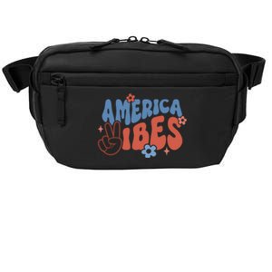 Groovy America Vibes Retro American USA 4th Of July Crossbody Pack