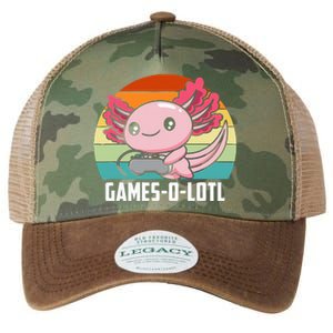 Gamesolotl Axolotl Video Games Gaming Lover Geek Gamer Pun Legacy Tie Dye Trucker Hat