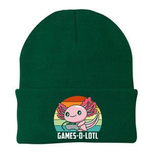 Gamesolotl Axolotl Video Games Gaming Lover Geek Gamer Pun Knit Cap Winter Beanie