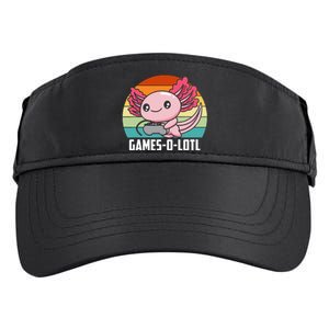 Gamesolotl Axolotl Video Games Gaming Lover Geek Gamer Pun Adult Drive Performance Visor