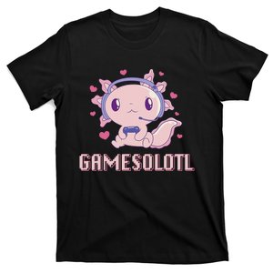 Gamesolotl Axolotl Video Gamer Kawaii Anime Gifts Boys T-Shirt