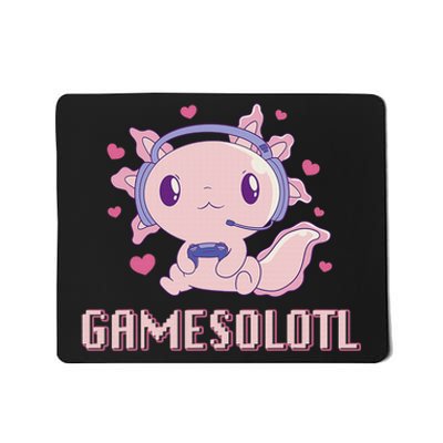 Gamesolotl Axolotl Video Gamer Kawaii Anime Gifts Boys Mousepad