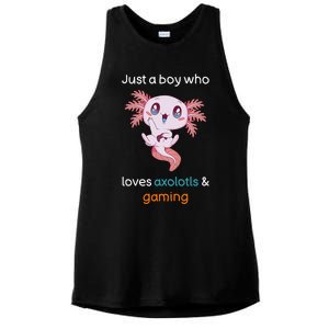 Gamesolotl Axolotl Video Gamer Kawaii Anime Gifts Boys Ladies PosiCharge Tri-Blend Wicking Tank