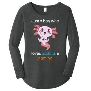 Gamesolotl Axolotl Video Gamer Kawaii Anime Gifts Boys Women's Perfect Tri Tunic Long Sleeve Shirt