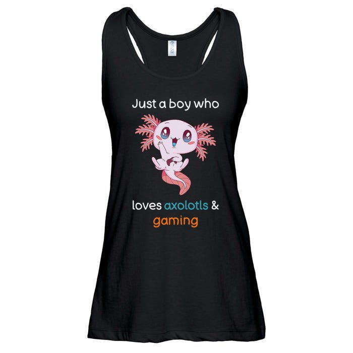 Gamesolotl Axolotl Video Gamer Kawaii Anime Gifts Boys Ladies Essential Flowy Tank