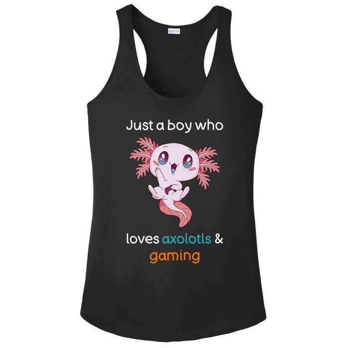 Gamesolotl Axolotl Video Gamer Kawaii Anime Gifts Boys Ladies PosiCharge Competitor Racerback Tank