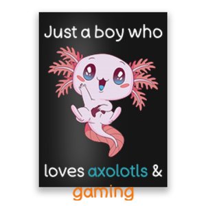 Gamesolotl Axolotl Video Gamer Kawaii Anime Gifts Boys Poster