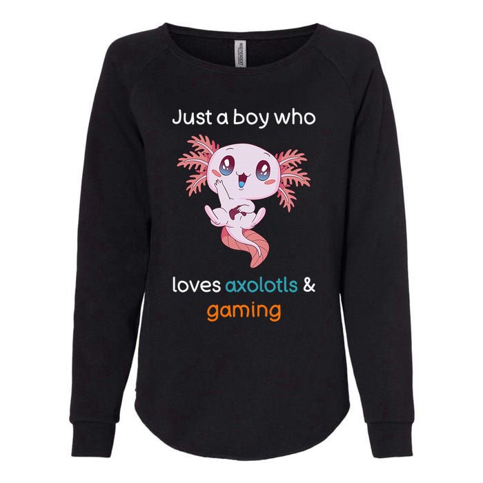 Gamesolotl Axolotl Video Gamer Kawaii Anime Gifts Boys Womens California Wash Sweatshirt