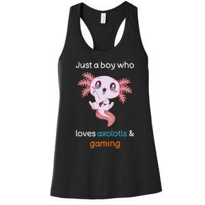 Gamesolotl Axolotl Video Gamer Kawaii Anime Gifts Boys Women's Racerback Tank