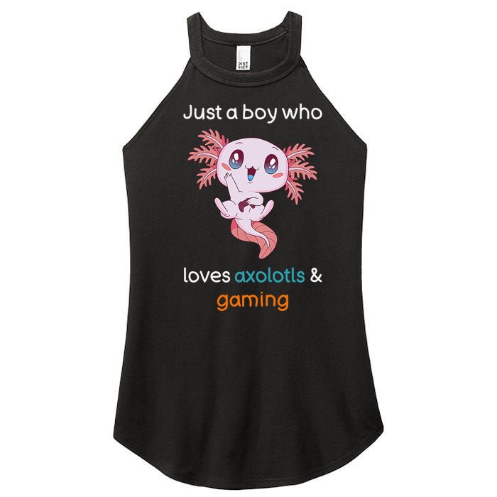 Gamesolotl Axolotl Video Gamer Kawaii Anime Gifts Boys Women's Perfect Tri Rocker Tank