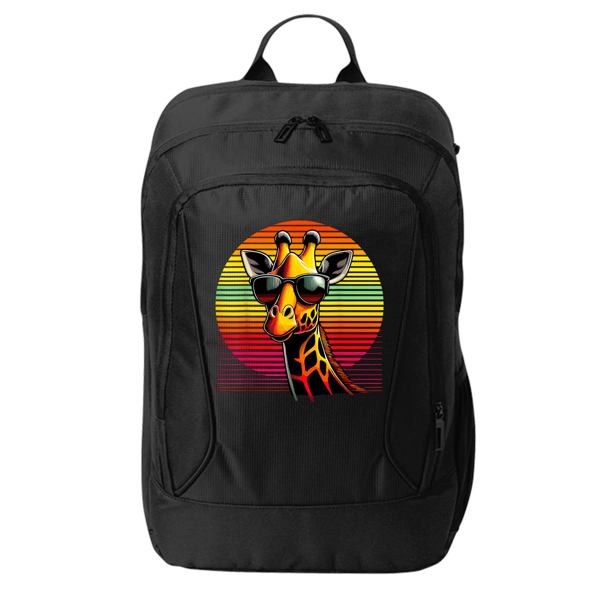 Giraffe Animal Vintage Sunglasses Giraffe City Backpack